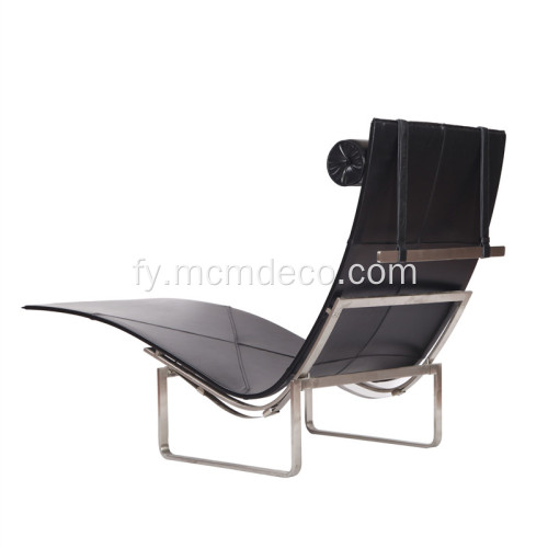 Poul Kjarholm PK24 Leather Chaise Lounge Stoel